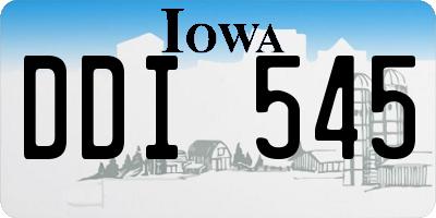 IA license plate DDI545