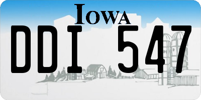 IA license plate DDI547