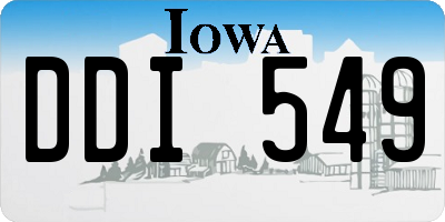 IA license plate DDI549