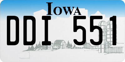 IA license plate DDI551