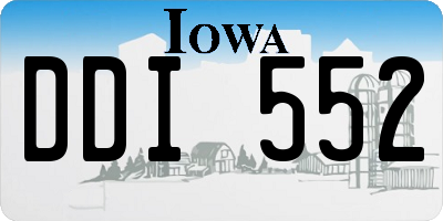 IA license plate DDI552