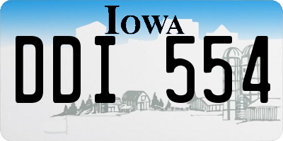 IA license plate DDI554