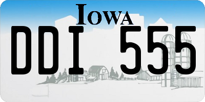 IA license plate DDI555