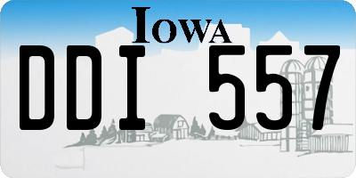 IA license plate DDI557