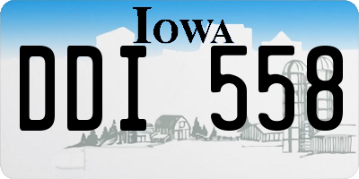 IA license plate DDI558
