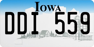 IA license plate DDI559
