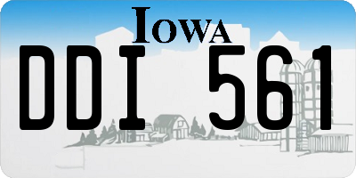IA license plate DDI561