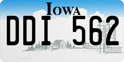 IA license plate DDI562