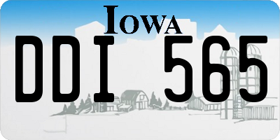 IA license plate DDI565