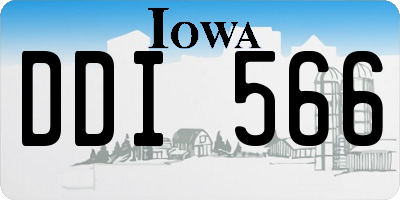 IA license plate DDI566