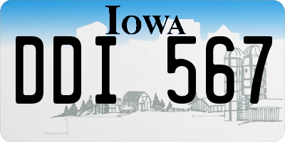 IA license plate DDI567