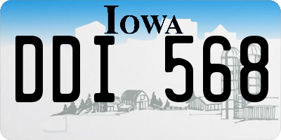 IA license plate DDI568