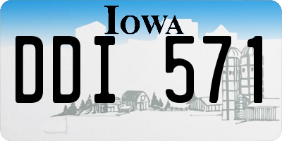 IA license plate DDI571