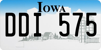 IA license plate DDI575