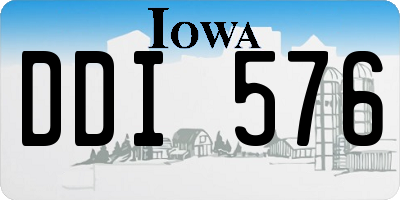 IA license plate DDI576