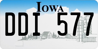 IA license plate DDI577