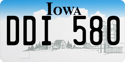 IA license plate DDI580