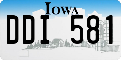 IA license plate DDI581
