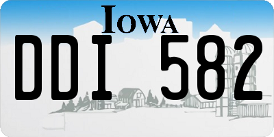 IA license plate DDI582