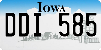 IA license plate DDI585