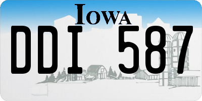 IA license plate DDI587