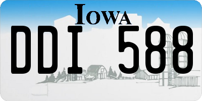 IA license plate DDI588