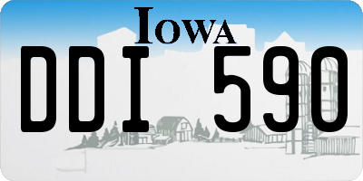 IA license plate DDI590