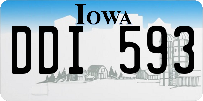 IA license plate DDI593