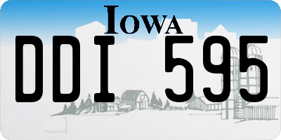 IA license plate DDI595