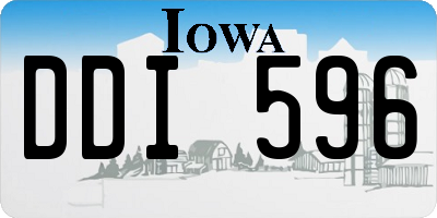 IA license plate DDI596