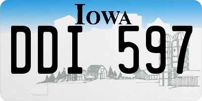 IA license plate DDI597