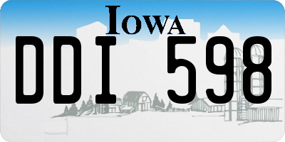 IA license plate DDI598