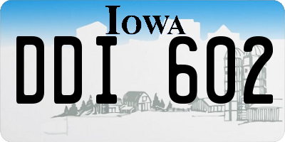 IA license plate DDI602