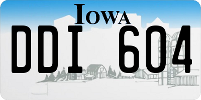 IA license plate DDI604
