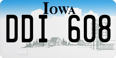 IA license plate DDI608