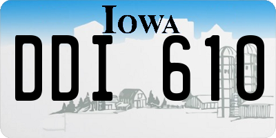 IA license plate DDI610