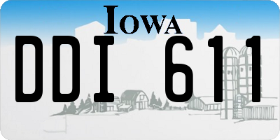 IA license plate DDI611