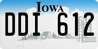 IA license plate DDI612