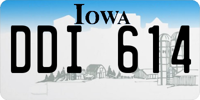 IA license plate DDI614