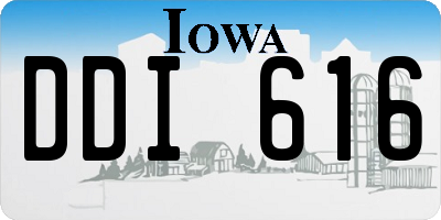 IA license plate DDI616