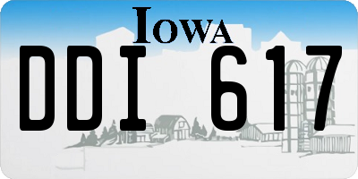IA license plate DDI617