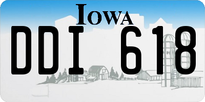 IA license plate DDI618