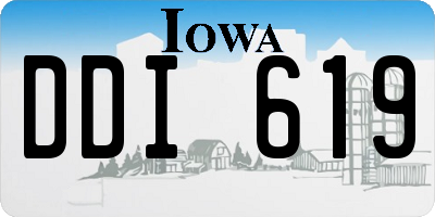IA license plate DDI619