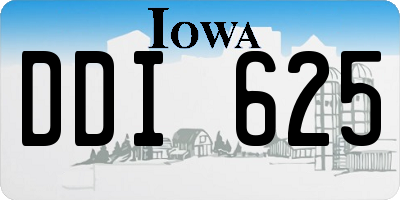 IA license plate DDI625