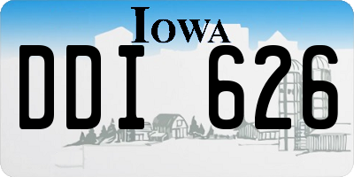 IA license plate DDI626