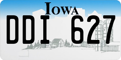 IA license plate DDI627