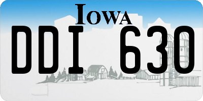 IA license plate DDI630