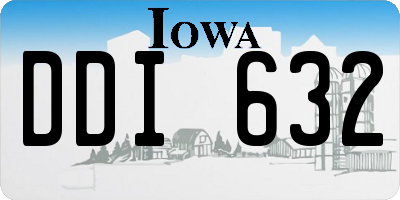 IA license plate DDI632
