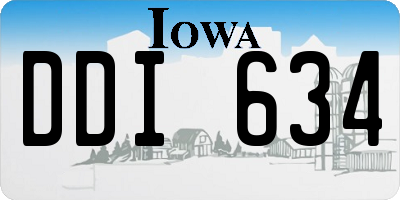 IA license plate DDI634