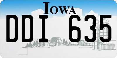 IA license plate DDI635